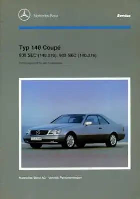 Mercedes-Benz Typ 140 Coupé Reparaturanleitung 10.1992
