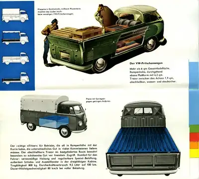VW T 1 Bus / Transporter Prospekt 1955