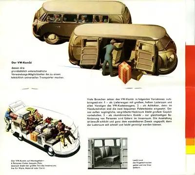 VW T 1 Bus / Transporter Prospekt 1955