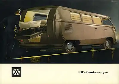 VW T 1 Krankenwagen Prospekt ca. 1955