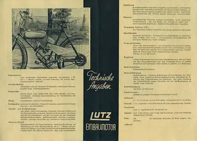 Lutz Einbaumotor Prospekt 8.1949