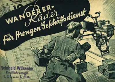 Wanderer Motorfahrrad und Fahrrad Programm 12.1937