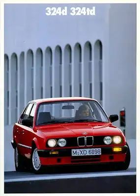BMW 324d 324td Prospekt 1989
