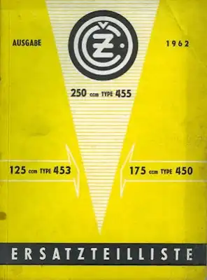 CZ 125 175 250 Ersatzteilliste 1962