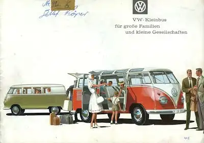 VW T 1 Kleinbus Prospekt ca. 1960