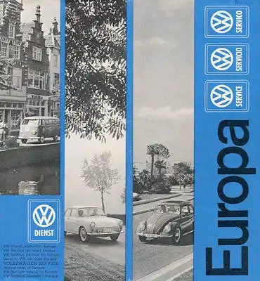 VW Service und Straßenkarte Europa 1963