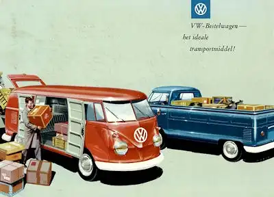 VW T 1 Transporter Prospekt ca. 1960 nl