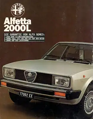 Alfa-Romeo Alfetta 2000 L Prospekt ca.1978