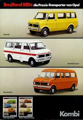 Opel Bedford Blitz Kombi Prospekt 9.1977