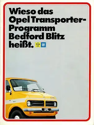 Opel Bedford Blitz Transporter Prospekt 9.1977