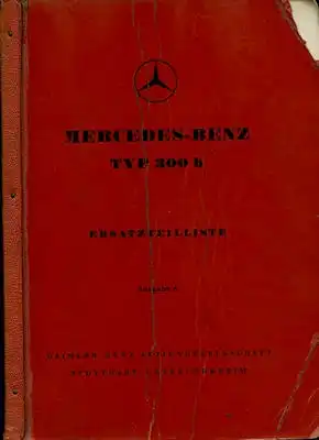 Mercedes-Benz 300 b Ersatzteilliste 8.1954