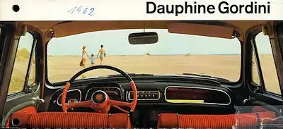 Renault Dauphine Gordini Prospekt 1962