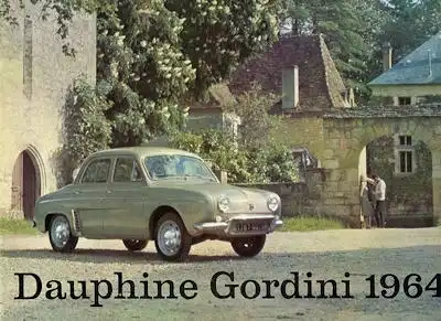 Renault Dauphine Gordini Prospekt 1964 f