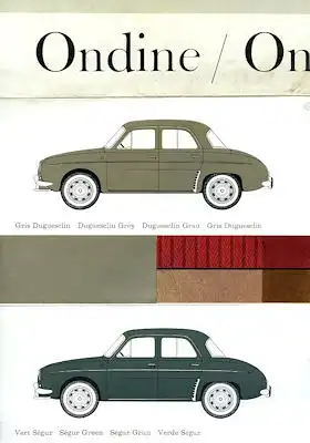 Renault Ondine Gordini Farben 1960-1962