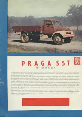 Praga S 5 T Pritschenwagen Prospekt 1959