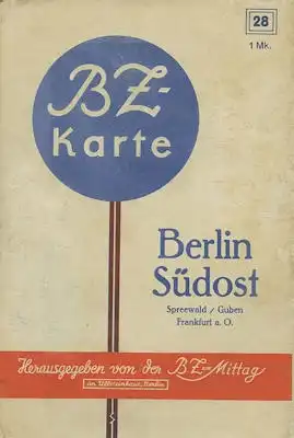 BZ Karte 28 Berlin SO 1930er Jahre