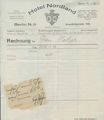 Hotel Nordland / Berlin Brochüre 1920er Jahre