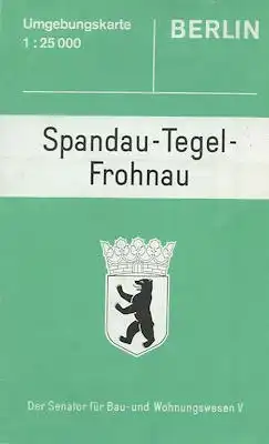 Berlin Umgebungskarte Spandau-Tegel-Frohnau 1972