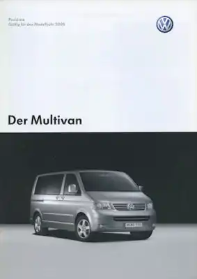 VW T 5 Multivan Preisliste 1.2005