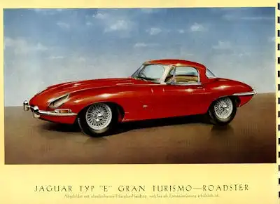 Jaguar E Type Serie 1 Prospekt 1961