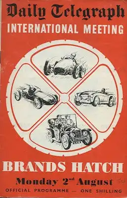 Programm Brands Hatch International Motor Racing 2.8.1954