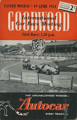 Programm Goodwood International Car Race Meeting 19.4.1954