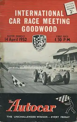 Programm Goodwood International Car Race Meeting 14.4.1952