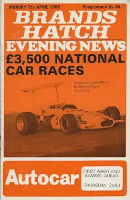 Programm Brands Hatch National Car Races 7.4.1969