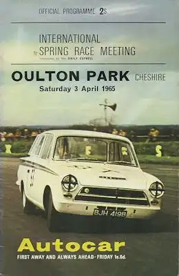 Programm Oulton Park, Cheshire International Spring Race Meeting 3.4.1965