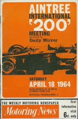 Programm Aintree / Liverpool International 200 Meeting 18.4.1964