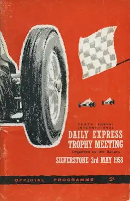 Programm Silverstone Trophy Meeting 3.5.1958