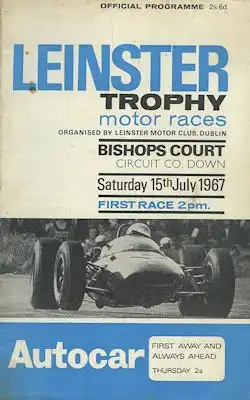 Programm Leinster Trophy Motor Races 15.7.1967