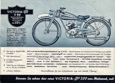 Victoria V 99 + V 109 Prospekt 1937