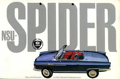 NSU Spider Wankel Prospekt 6.1963