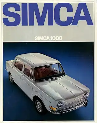 Simca 1000 Prospekt 9.1968