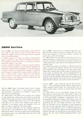 Alfa-Romeo 2600 Berlina Prospekt 1965