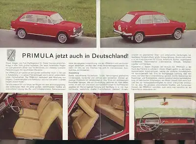 Autobianchi Primula Prospekt 12.1965