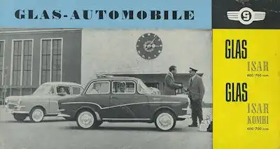 Glas Goggomobil Isar 600 700 und Kombi Prospekt 8.1961