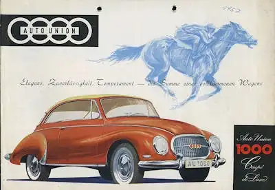 DKW AU 1000 Coupé de Luxe Prospekt ca. 1957