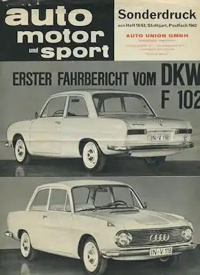 DKW F 102 Test 1963