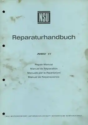 NSU TT Reparaturanleitung 1970er Jahre