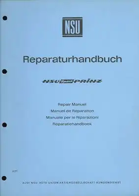 NSU Sport Prinz Reparaturanleitung 9.1971
