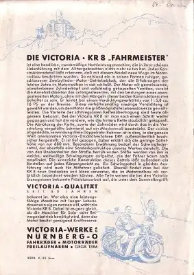 Victoria KR 8 Prospekt 1935