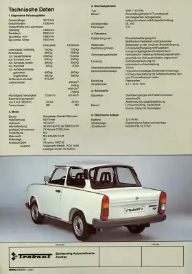 Trabant 1,1 Prospekt ca. 1989