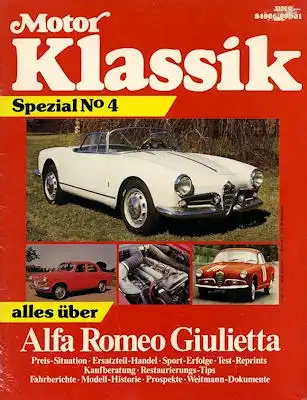 Motor Klassik Spezial No. 4 Alfa Romeo Giulietta ca. 1989
