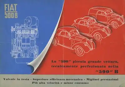 Fiat 500 B Prospekt 1948/49 it