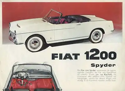 Fiat 1200 Spyder Prospekt ca. 1958