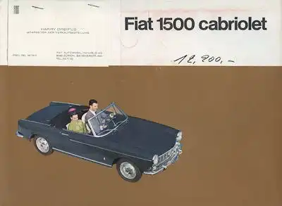 Fiat 1500 Cabriolet Prospekt ca. 1966