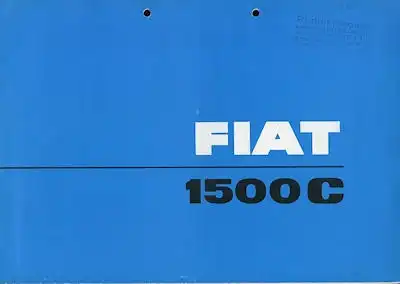 Fiat 1500 C Prospekt ca. 1964
