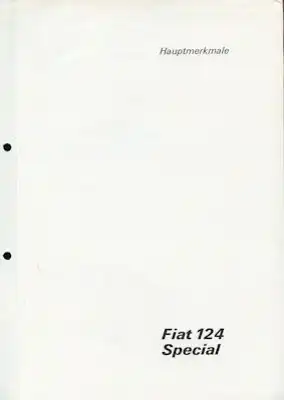 Fiat 124 Spezial Technische Daten ca. 1969